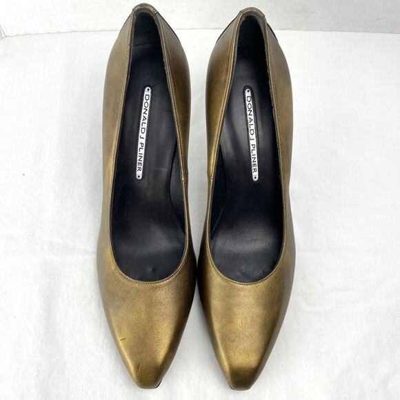 Donald J Pliner Sari Heels Copper Metallic Sz 9.5 - Picture 4 of 14
